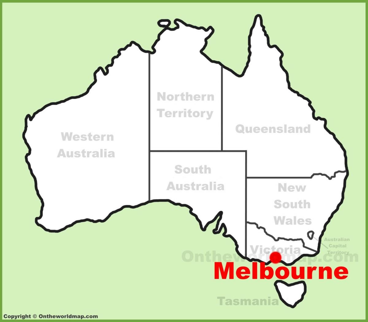 mapa de Melbourne (Austràlia
