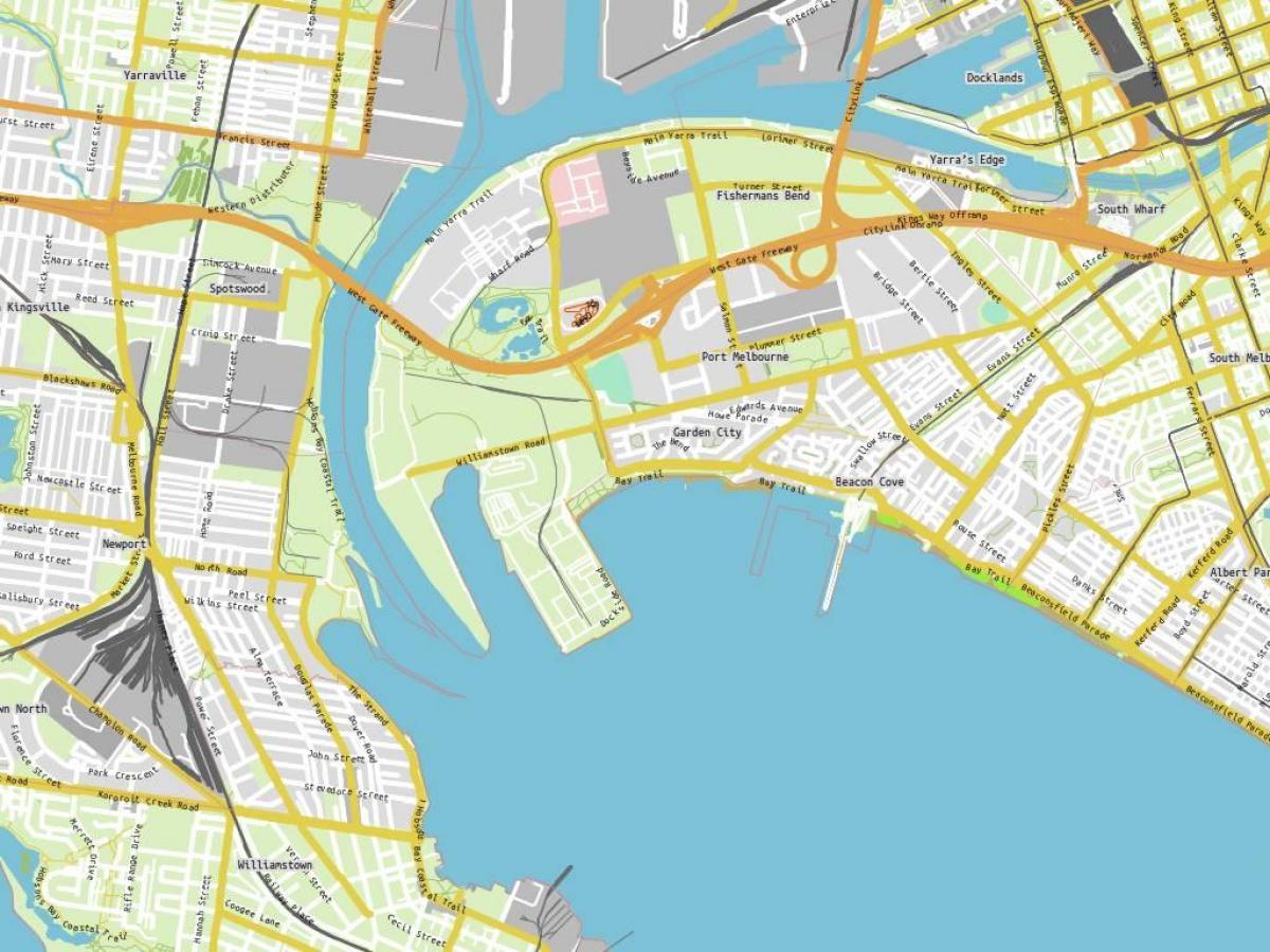 mapa del port de Melbourne