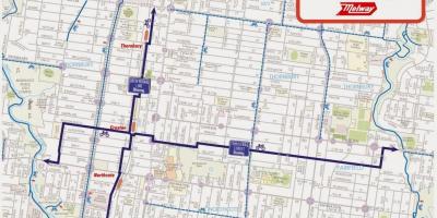 Mapa de Melbourne bicicleta compartir