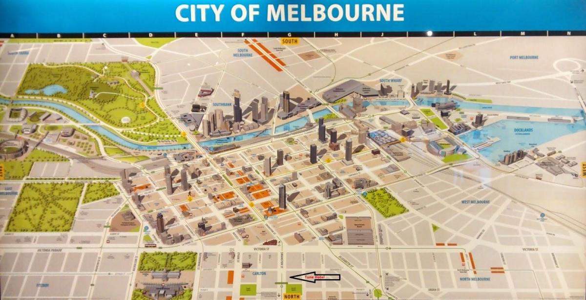 Melbourne mapa botiga