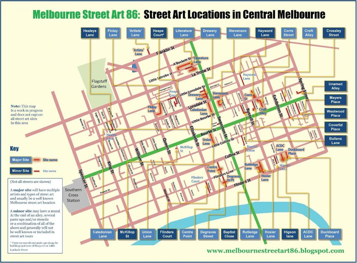 Melbourne mapa de carreteres