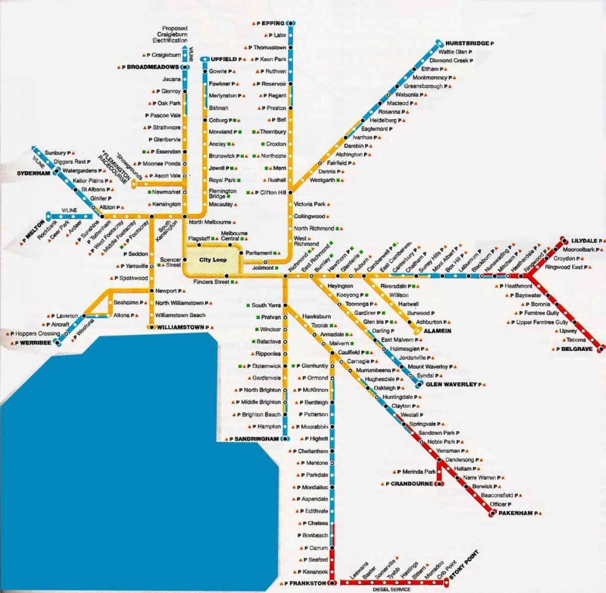 Melbourne àrea metropolitana de barcelona mapa