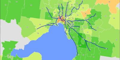 Mapa de Melbourne cbd