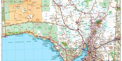 Mapa del sud d'Austràlia
