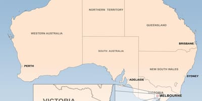 Mapa de Melbourne (Austràlia