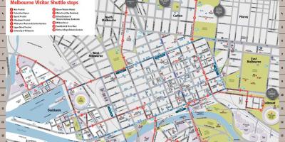 Melbourne atraccions de la ciutat mapa