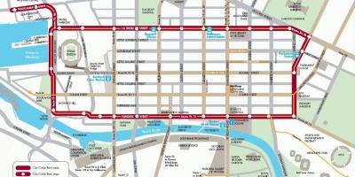 Melbourne ciutat loop tren mapa