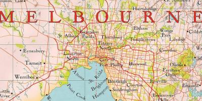 Melbourne mapa del món