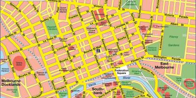 De la ciutat de Melbourne (austràlia) mapa