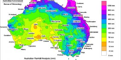 Melbourne pluja mapa