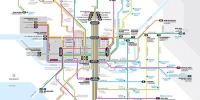Melbourne xarxa de tramvia mapa