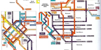 Melbourne transport públic mapa