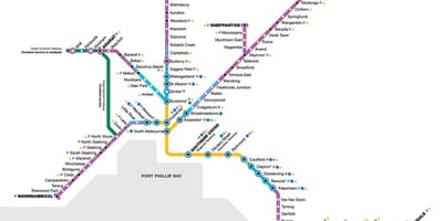 Vline mapa