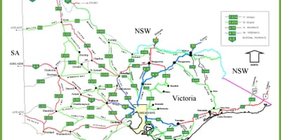 Mapa de la Victòria, Austràlia